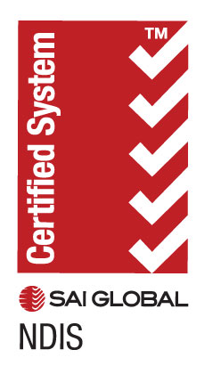 SAI NDIS certified system RGB logo